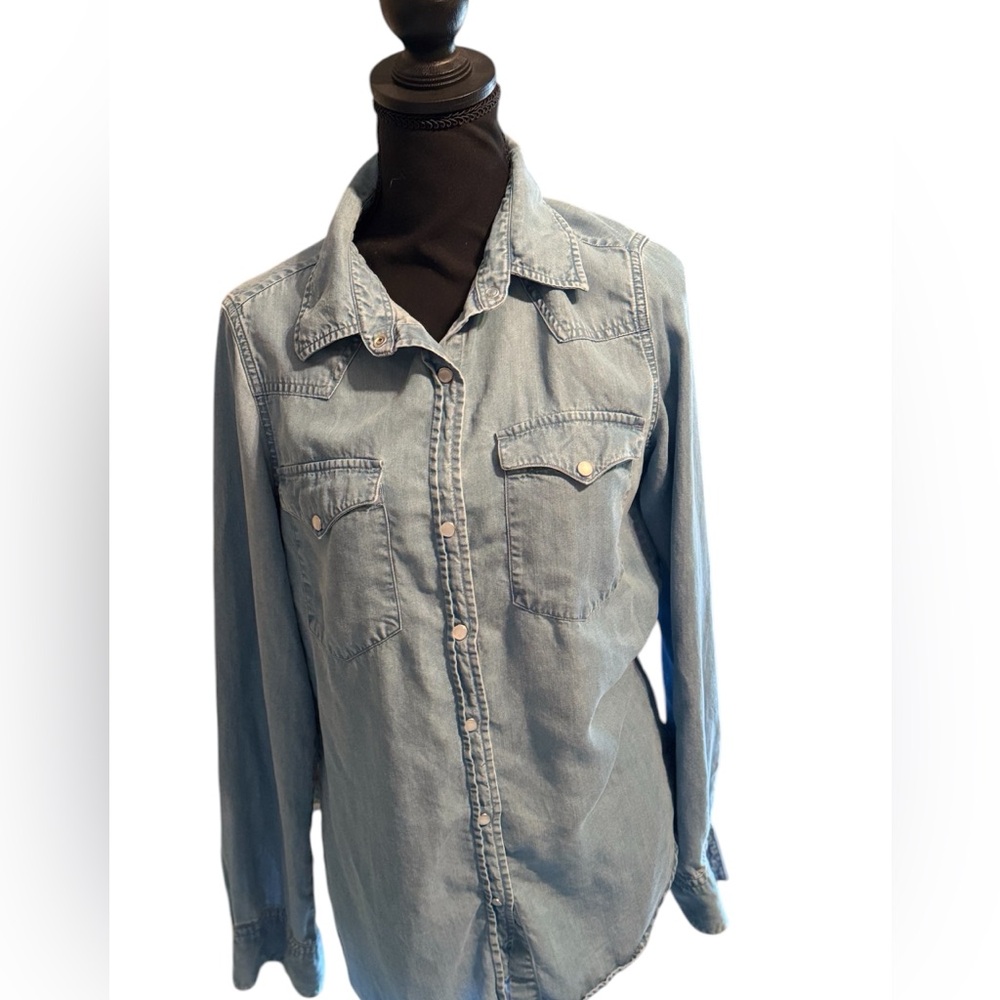 Current/Elliott Light Blue Denim Shirt size M